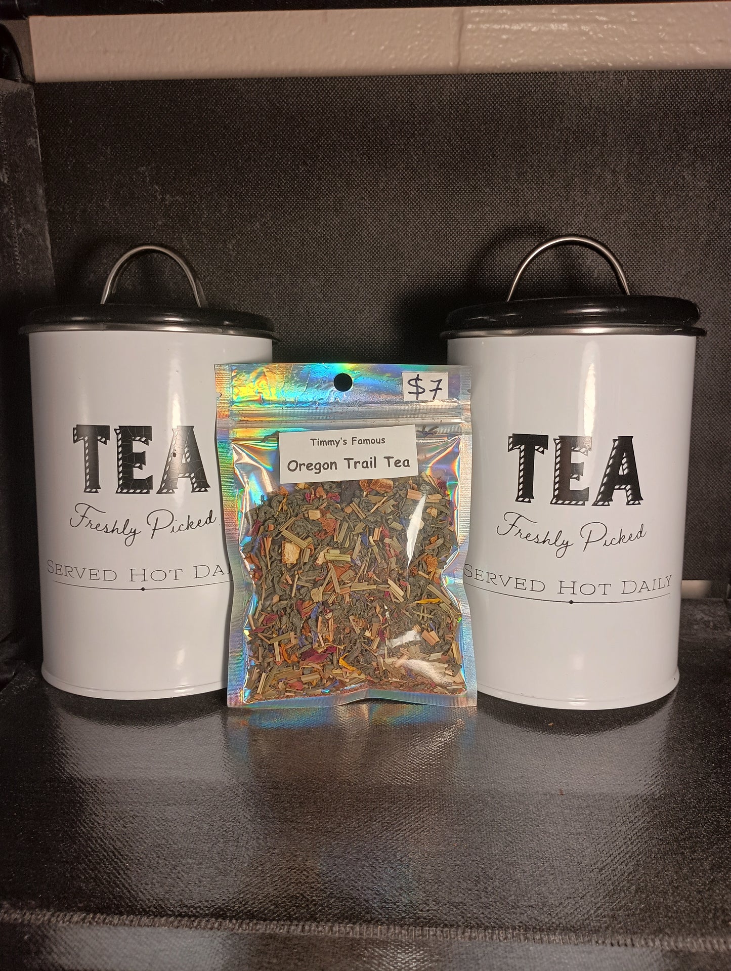 Timmy's Famous Oregon Trail Tea.