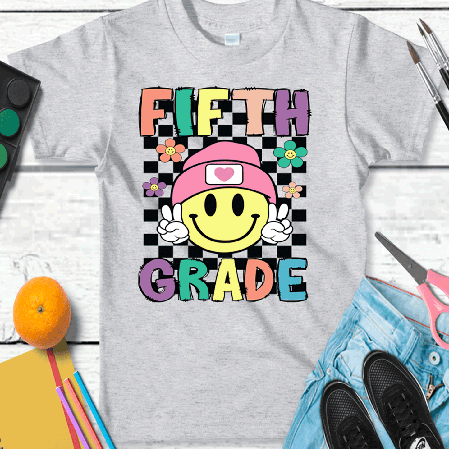 Retro Smiley face Peace Sign ALL Grade Shirts, Grade Teacher, All Grades, Teacher Shirts, Gifts For Teachers, First Day of School Shirt, Back to School Tees