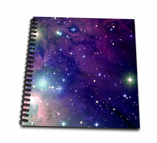 3dRose InspirationzStore Space designs - Cool outer space stars and planets dark blue design - science fiction sci-fi geek astronomy nerd - Drawing Books (db_112992)