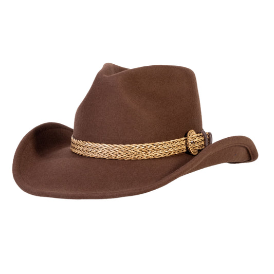 Frontier Trail Brown Felt Cowboy Hat