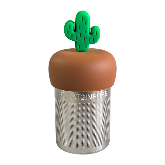 Floating Green Saguaro Cactus Tea infuser l light brown