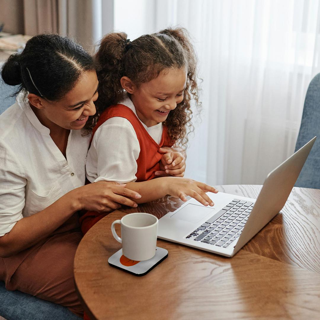 3dRose Janna Salak Designs Woodland Creatures - Cute Sleeping Red Fox - Coasters (cst_175374)